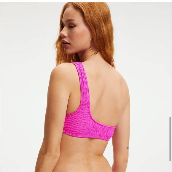 Good American The Always Fits One Shoulder Top Hawaiian Pink Size 00/0, XXS/XS - Picture 3 of 5